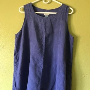 Mosaic Linen Sleeveless Top